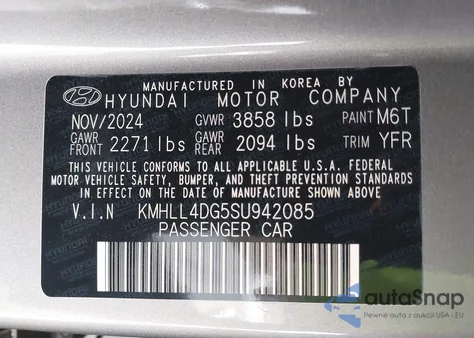 2025 Hyundai Elantra Se из США, поврежденный, VIN KMHLL4DG5SU942085